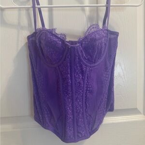 Urdan outfitters out from under modern love corset. Purple. Medium.